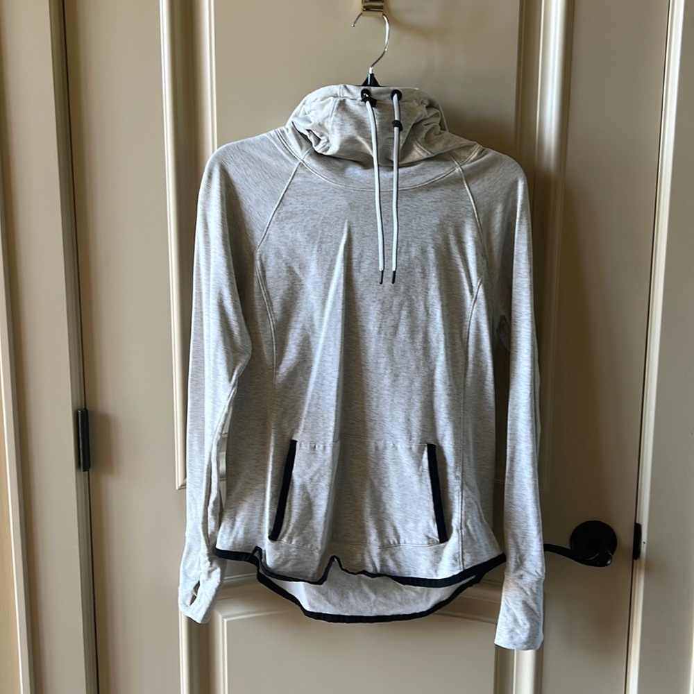Athleta Long Sleeve Hoodie with front pockets and thumb holes